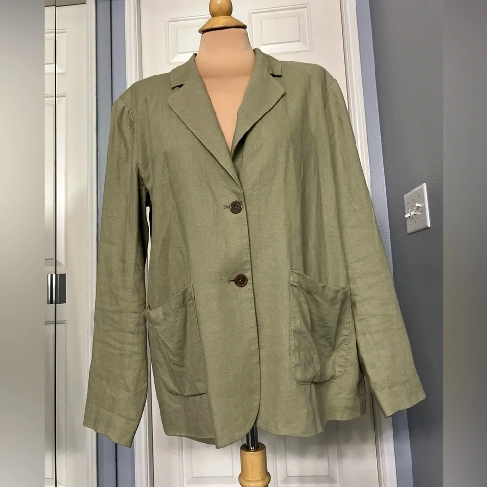 TREASURE & BOND Olive Green Blazer Jacket - Picture 1 of 9